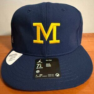 Michigan Wolverines Jordan Brand 2024 Sideline Coaches Fitted Hat - Navy